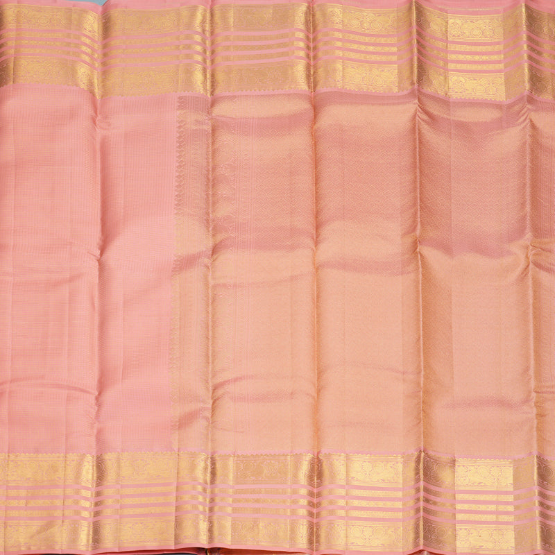 Hayagrivas Handloom Peach Pink Kanjivaram Silk Saree KBF834H1-20