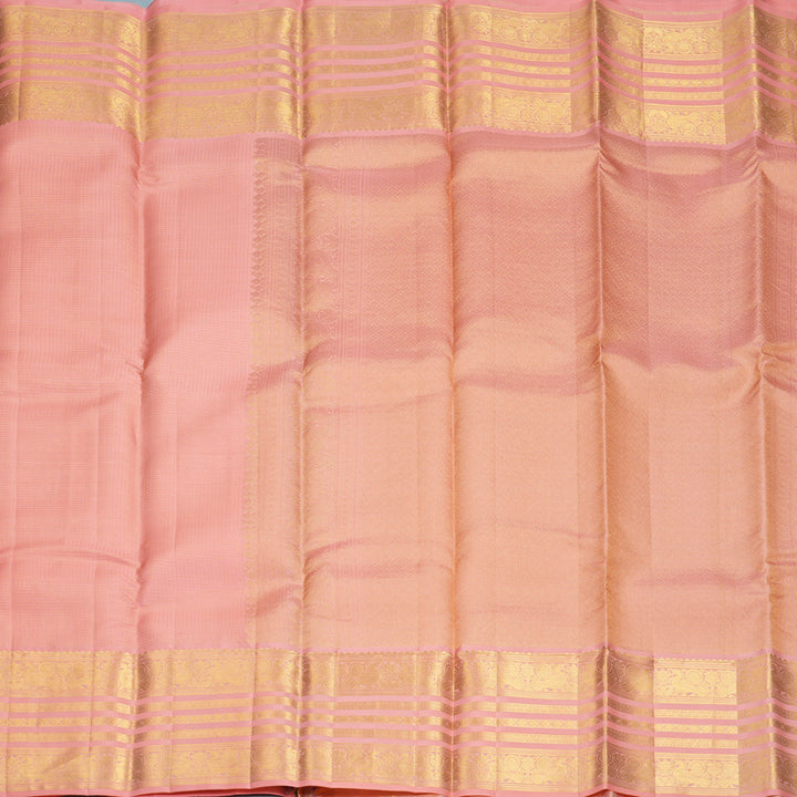 Hayagrivas Handloom Peach Pink Kanjivaram Silk Saree KBF834H1-20