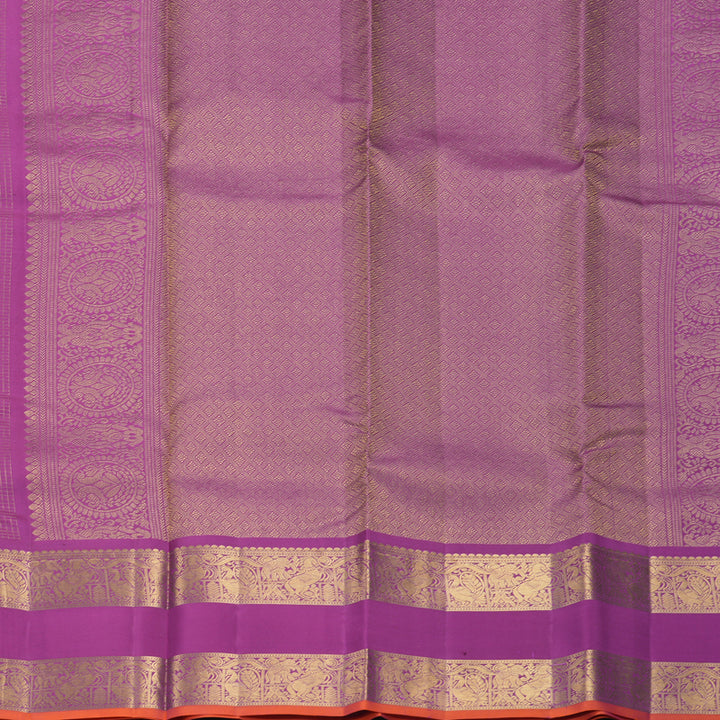 Hayagrivas Handloom Vadamalli Purple Kanjivaram Silk Saree KBF834H1-21