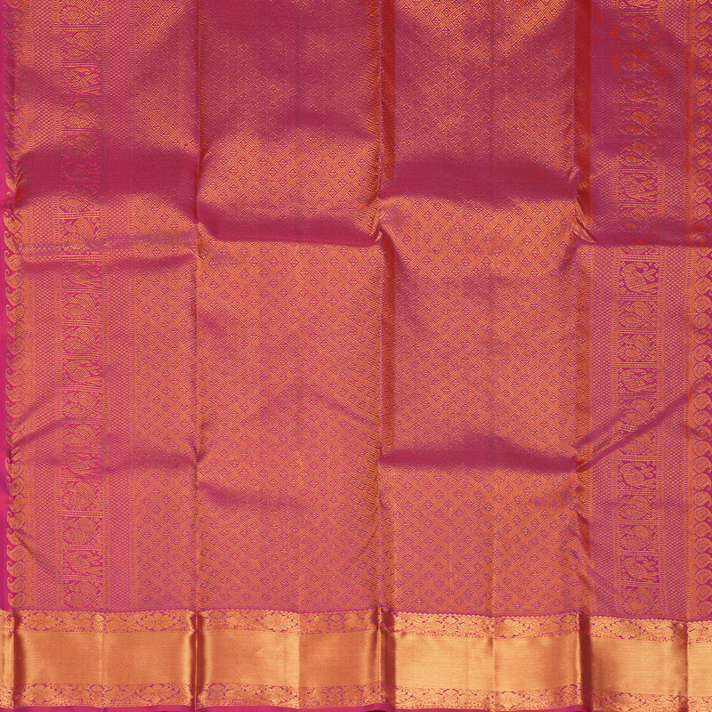 Hayagrivas Handloom Pink Kanjivaram Silk Saree KBF835H1-1