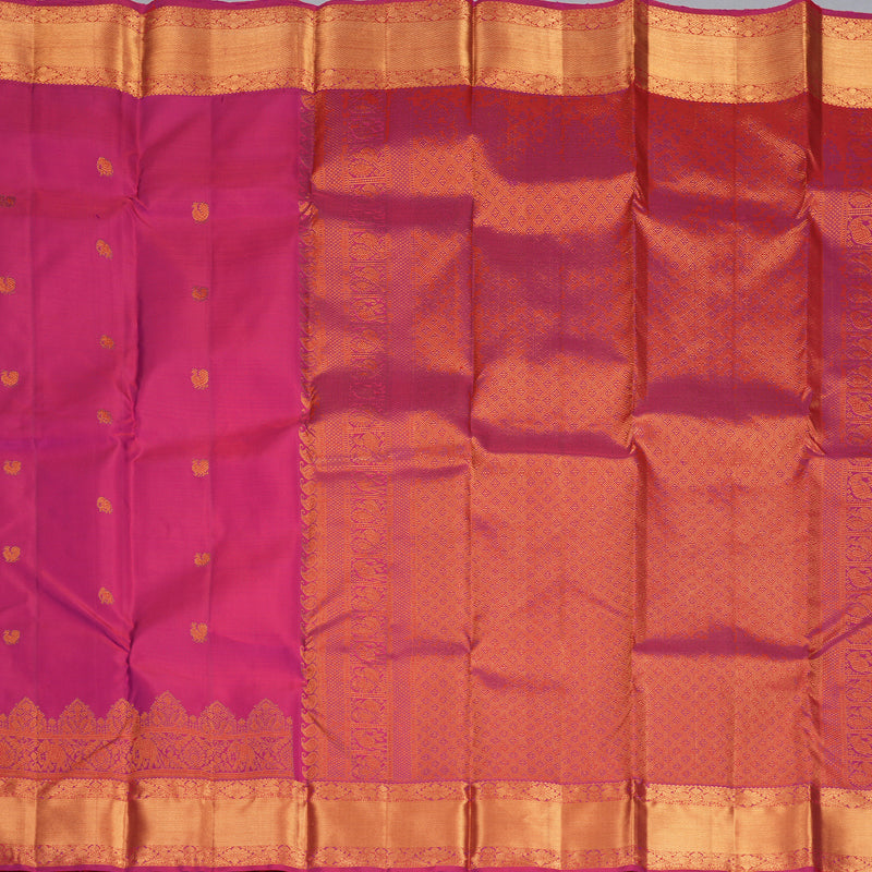 Hayagrivas Handloom Pink Kanjivaram Silk Saree KBF835H1-1