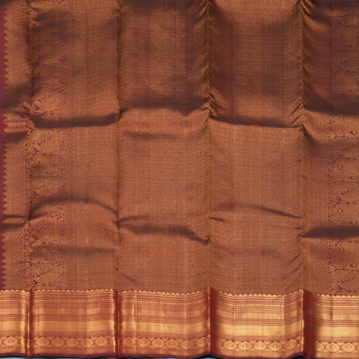 Hayagrivas Handloom Maroon Kanjivaram Silk Saree KBF835H1-2