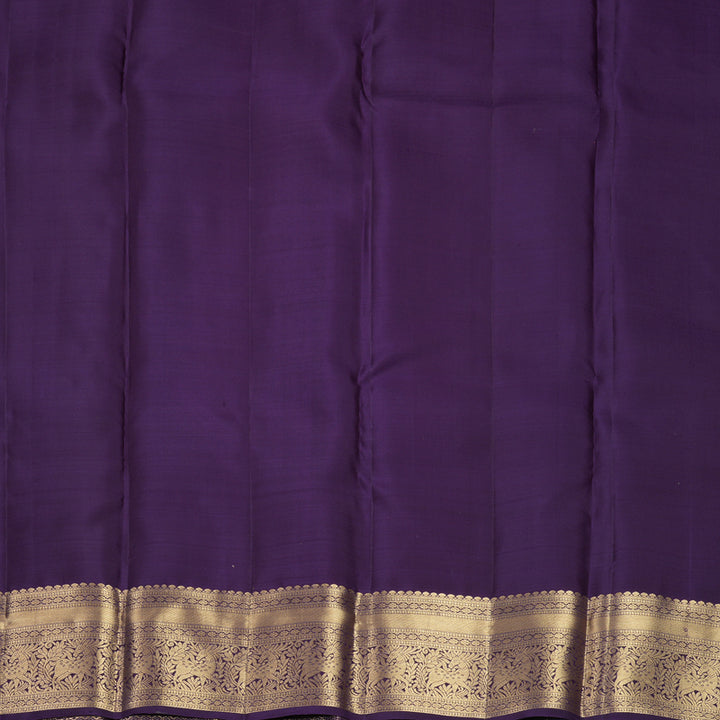 Hayagrivas Handloom Purple Kanjivaram Silk Saree KBF835H1-3