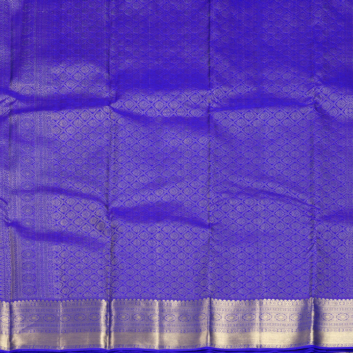 Hayagrivas Handloom MS Blue Kanjivaram Silk Saree KBF835H1-4