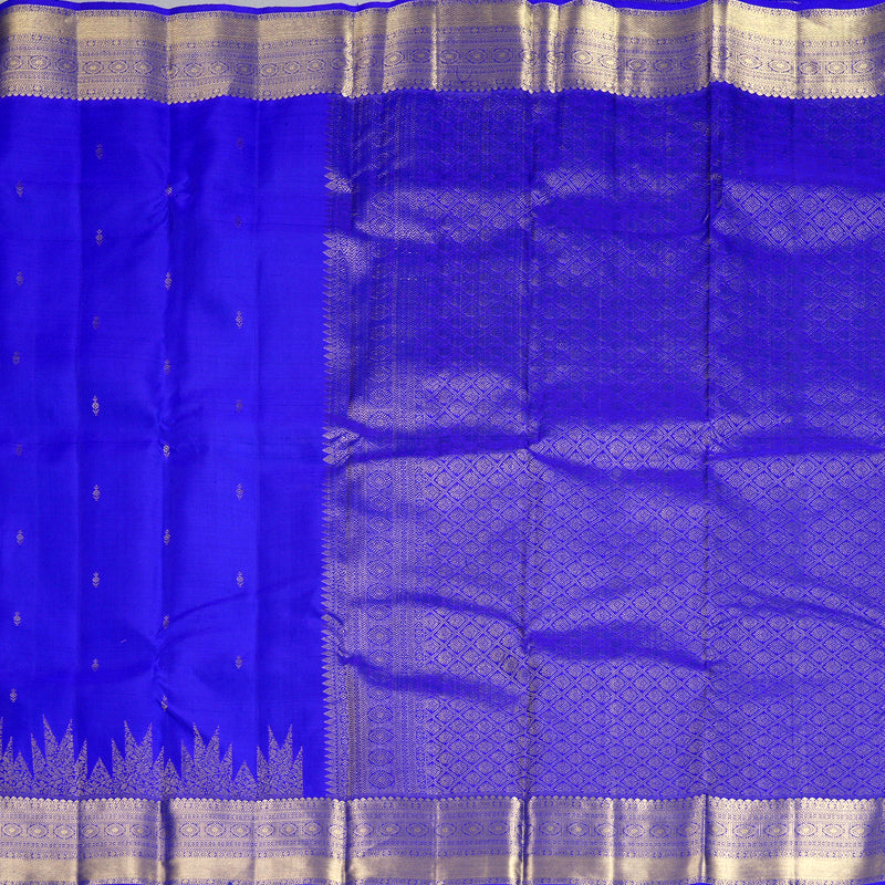 Hayagrivas Handloom MS Blue Kanjivaram Silk Saree KBF835H1-4