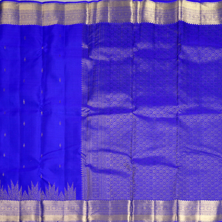 Hayagrivas Handloom MS Blue Kanjivaram Silk Saree KBF835H1-4