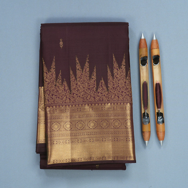 Hayagrivas Handloom Plum Purple Kanjivaram Silk Saree KBF835H1-5