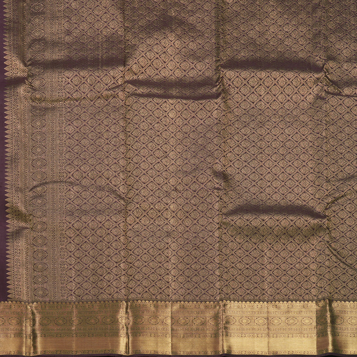 Hayagrivas Handloom Plum Purple Kanjivaram Silk Saree KBF835H1-5