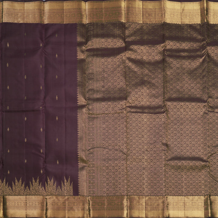 Hayagrivas Handloom Plum Purple Kanjivaram Silk Saree KBF835H1-5