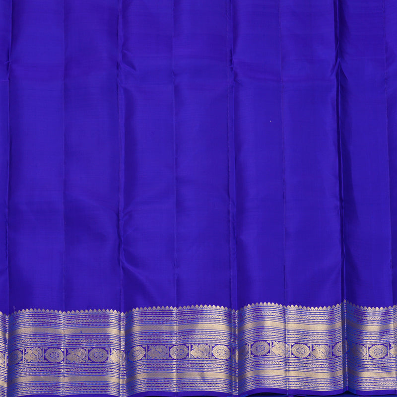 Hayagrivas Handloom MS Blue Kanjivaram Silk Saree KBF835H1-6