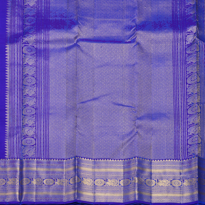 Hayagrivas Handloom MS Blue Kanjivaram Silk Saree KBF835H1-6
