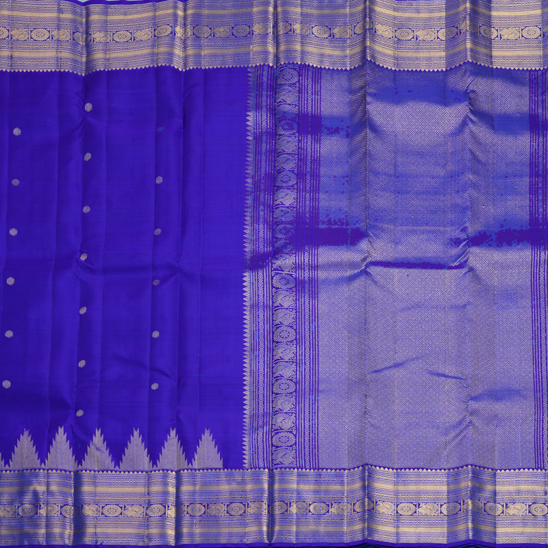 Hayagrivas Handloom MS Blue Kanjivaram Silk Saree KBF835H1-6
