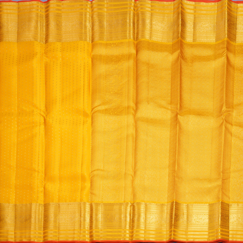 Hayagrivas Handloom Yellow Kanjivaram Silk Saree KBF835H10-1