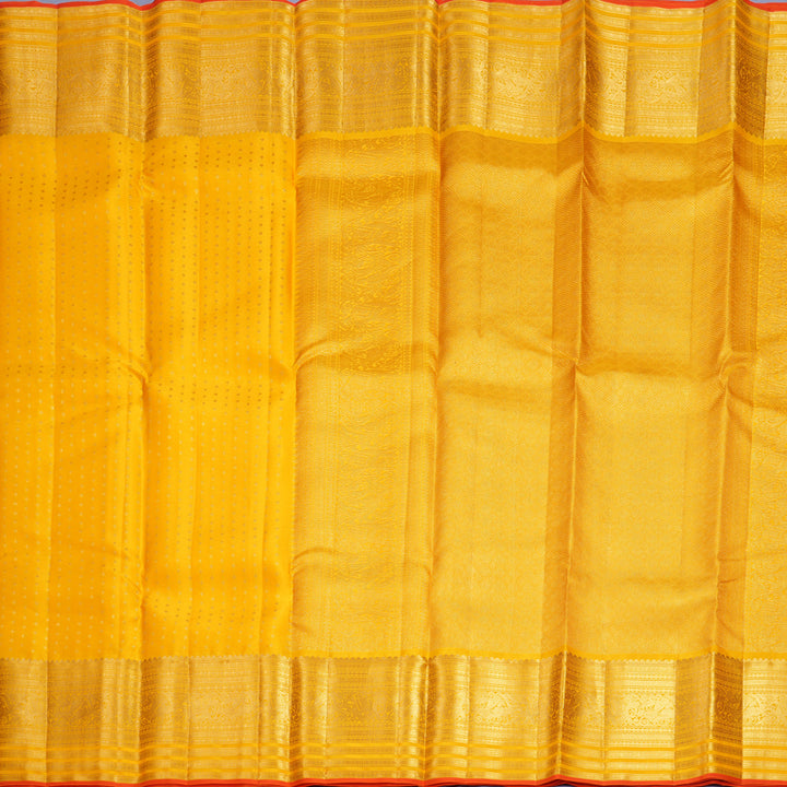 Hayagrivas Handloom Yellow Kanjivaram Silk Saree KBF835H10-1