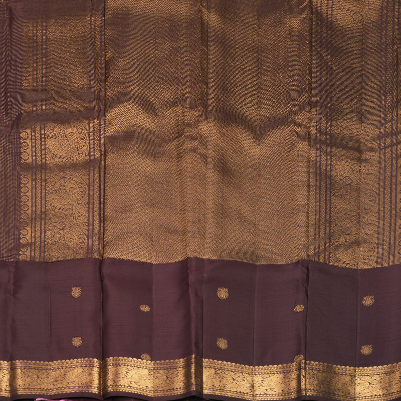 Hayagrivas Handloom Coffee Brown Kanjivaram Silk Saree KBF835H12-1