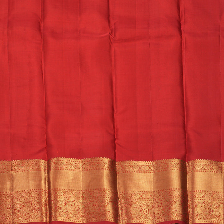 Hayagrivas Handloom Red Kanjivaram Silk Saree KBF835H14-1
