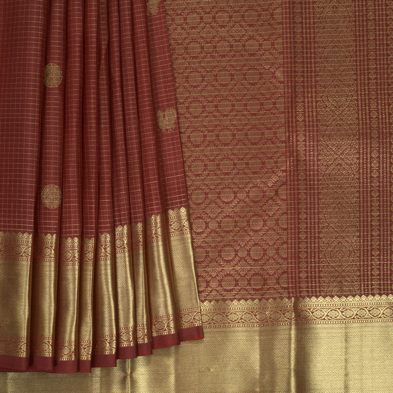 Hayagrivas Handloom Maroon Kanjivaram Silk Saree KBF835H2-1
