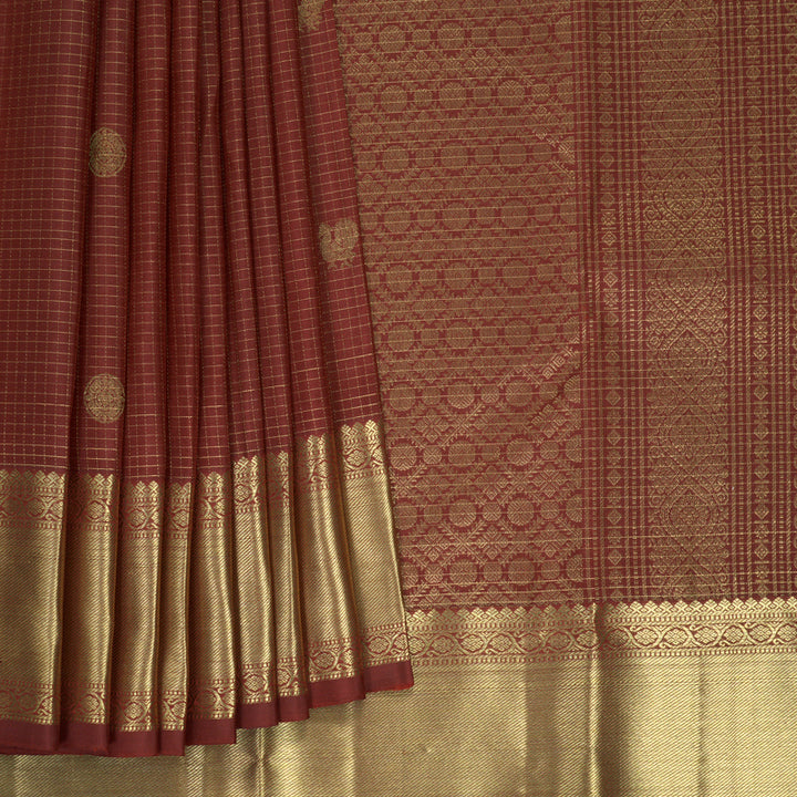 Hayagrivas Handloom Maroon Kanjivaram Silk Saree KBF835H2-1