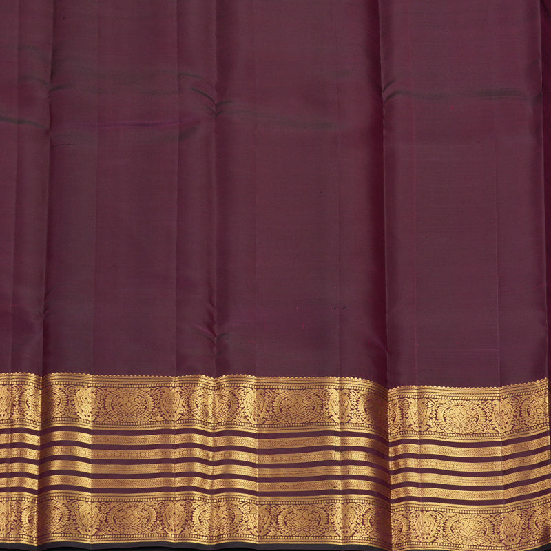 Hayagrivas Handloom Wine Purple Kanjivaram Silk Saree KBF835H20-1