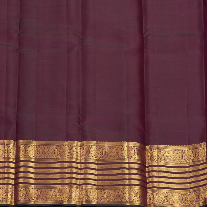 Hayagrivas Handloom Wine Purple Kanjivaram Silk Saree KBF835H20-1