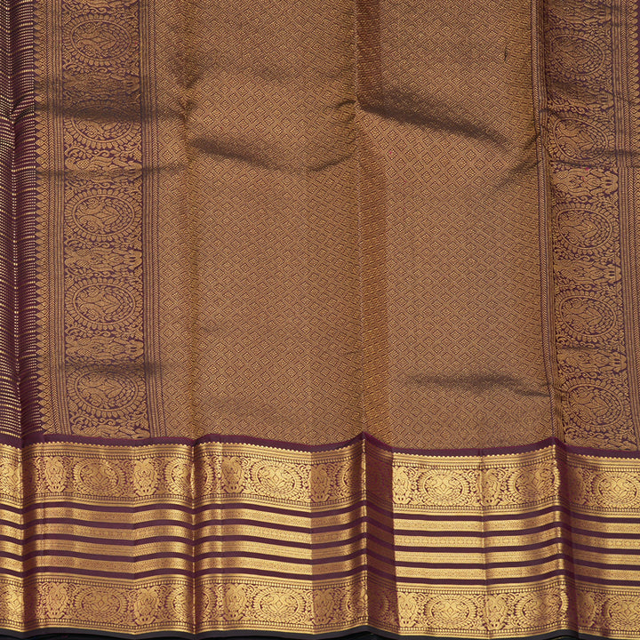 Hayagrivas Handloom Wine Purple Kanjivaram Silk Saree KBF835H20-1