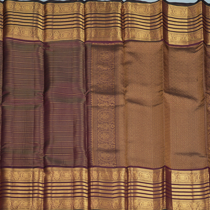 Hayagrivas Handloom Wine Purple Kanjivaram Silk Saree KBF835H20-1