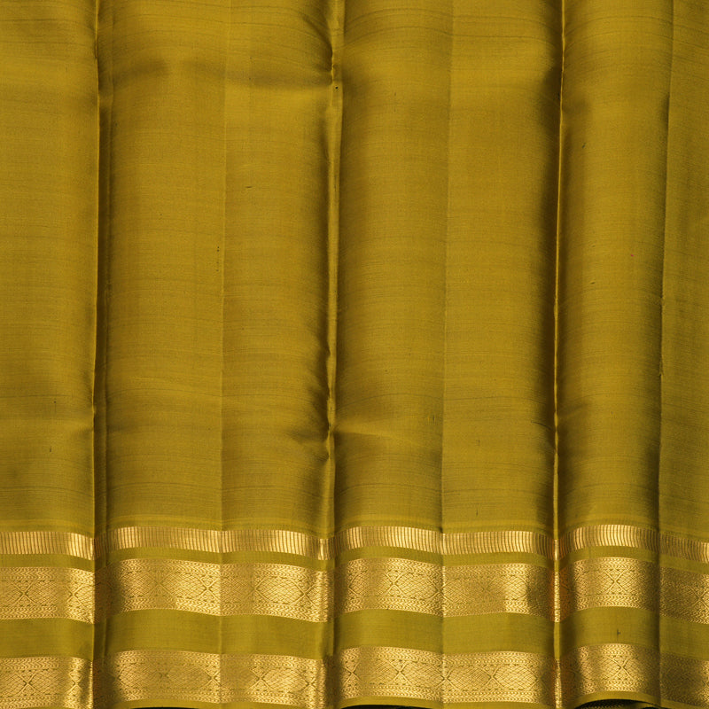 Hayagrivas Handloom Maroon Kanjivaram Silk Saree with Olive Green Border KBF835H21-1
