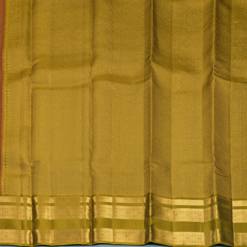 Hayagrivas Handloom Maroon Kanjivaram Silk Saree with Olive Green Border KBF835H21-1