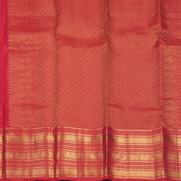 Hayagrivas Handloom Pink Kanjivaram Silk Saree KBF835H3-1