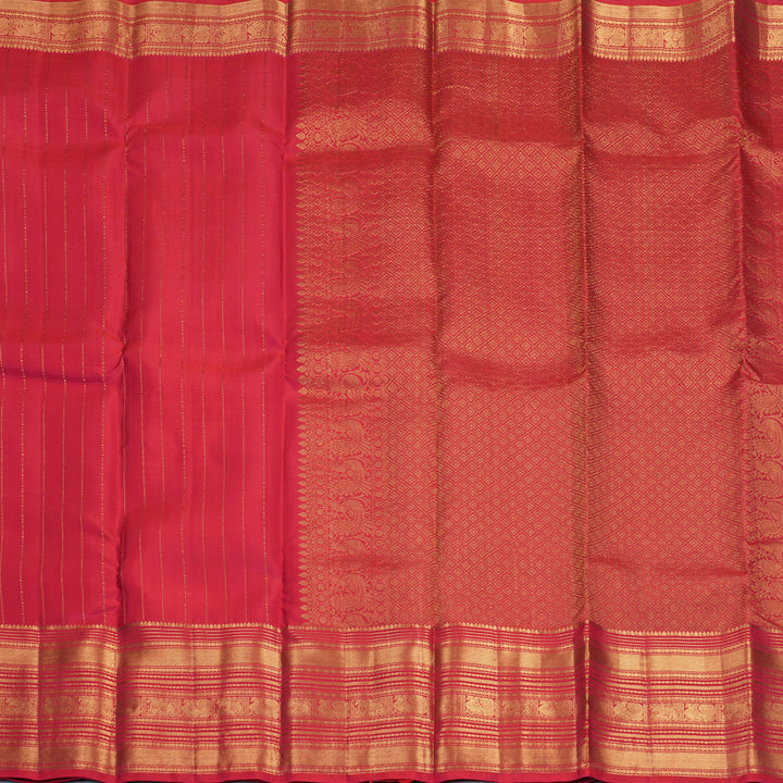 Hayagrivas Handloom Pink Kanjivaram Silk Saree KBF835H3-1