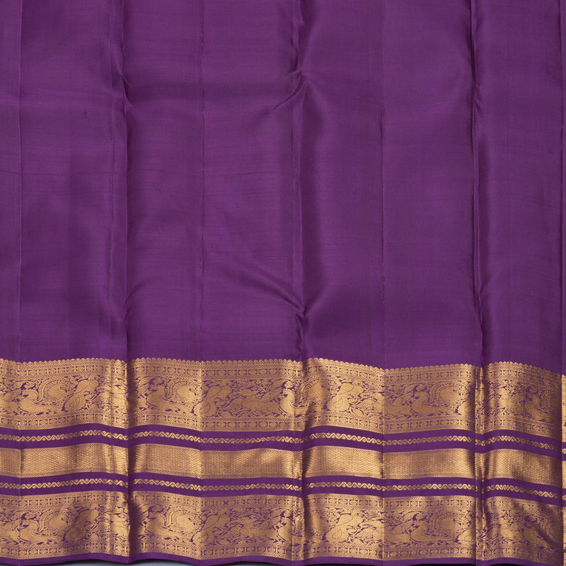 Hayagrivas Handloom Purple Kanjivaram Silk Saree KBF835H3-3