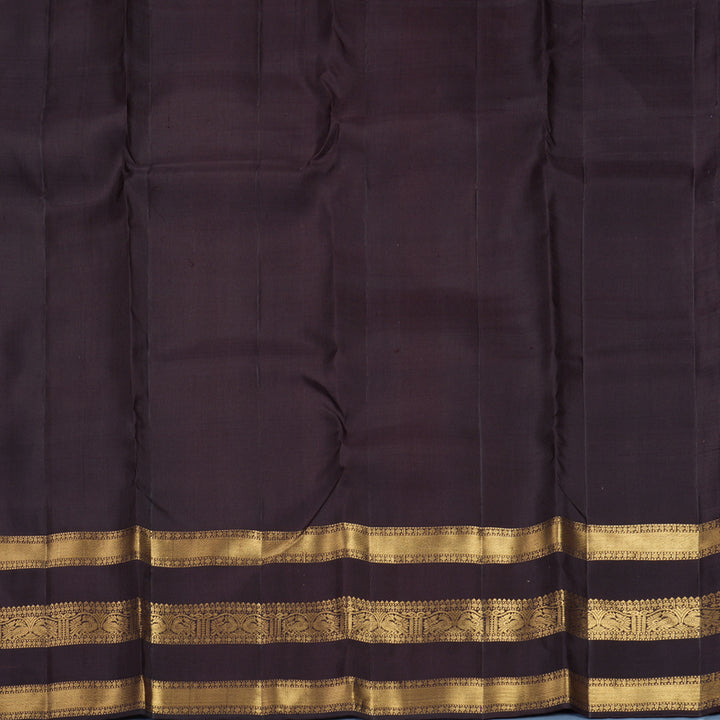 Hayagrivas Handloom Orangish-Pink Kanjivaram Silk Saree KBF835H3-4