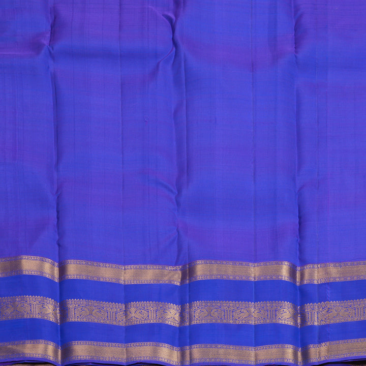Hayagrivas Handloom MS Blue Kanjivaram Silk Saree KBF835H3-5