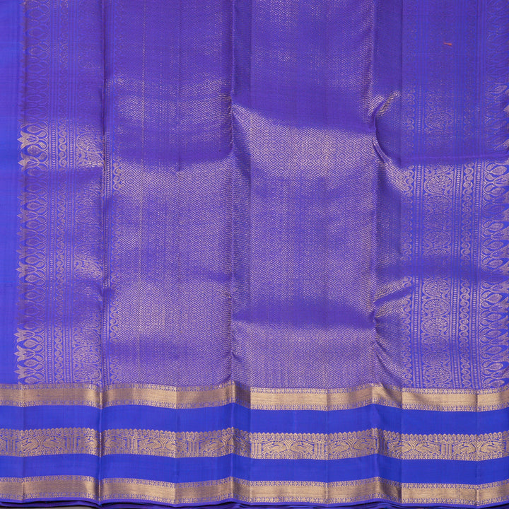 Hayagrivas Handloom MS Blue Kanjivaram Silk Saree KBF835H3-5