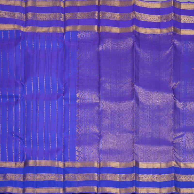 Hayagrivas Handloom MS Blue Kanjivaram Silk Saree KBF835H3-5