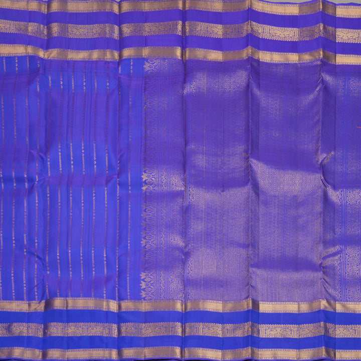Hayagrivas Handloom MS Blue Kanjivaram Silk Saree KBF835H3-5