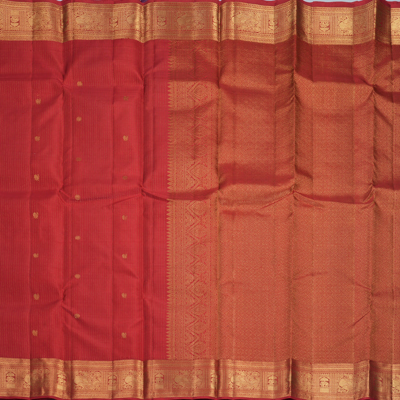 Hayagrivas Handloom Red Kanjivaram Silk Saree KBF835H4-2