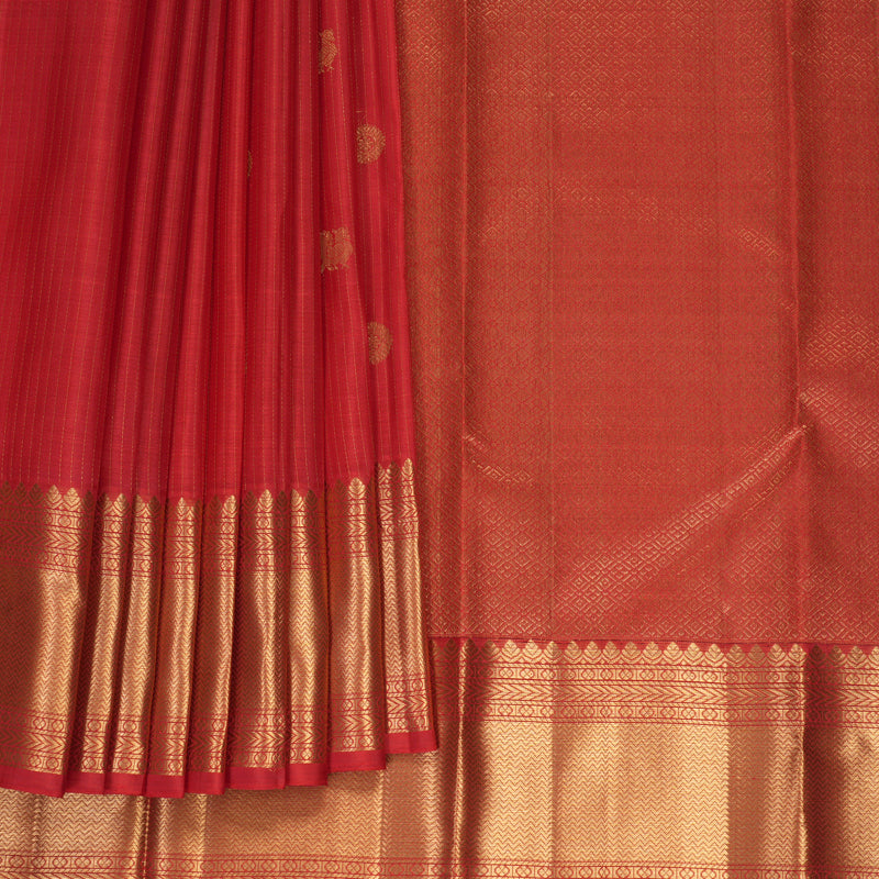 Hayagrivas Handloom Red Kanjivaram Silk Saree KBF835H4-4