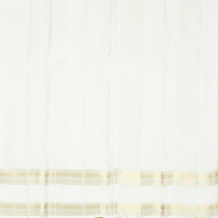 Hayagrivas Handloom Half-White Kanjivaram Silk Saree KBF835H6-2