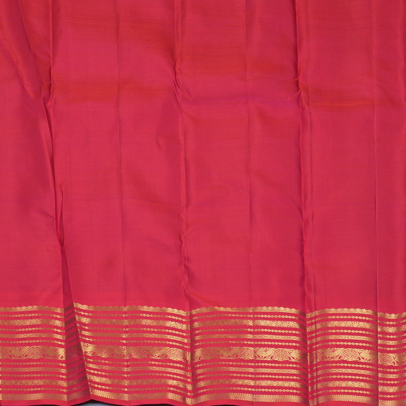 Hayagrivas Handloom Wine Purple Kanjivaram Silk Saree with Pink Border KBF835H7-1