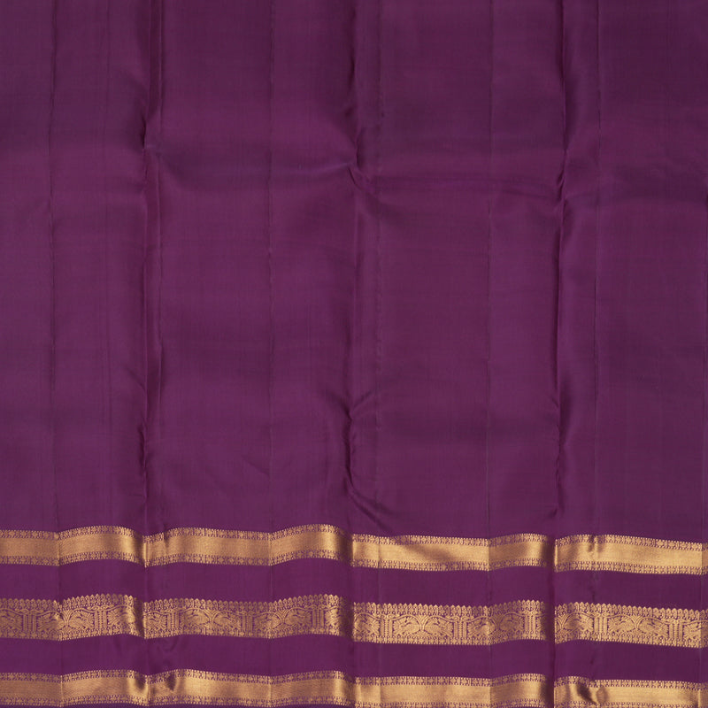 Hayagrivas Handloom Brinjal Purple Kanjivaram Silk Saree KBF835H7-4