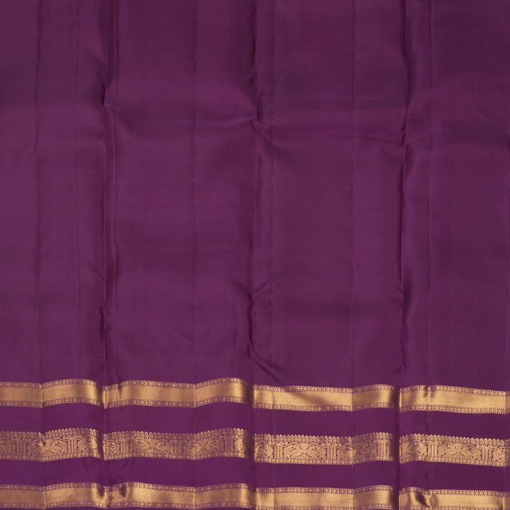 Hayagrivas Handloom Brinjal Purple Kanjivaram Silk Saree KBF835H7-4