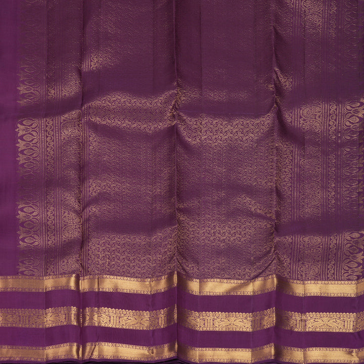 Hayagrivas Handloom Brinjal Purple Kanjivaram Silk Saree KBF835H7-4