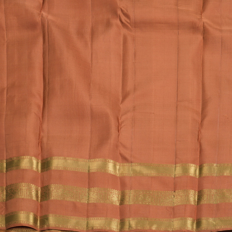 Hayagrivas Handloom Carrot Orange Kanjivaram Silk Saree KBF835H7-5