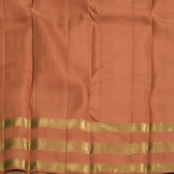 Hayagrivas Handloom Carrot Orange Kanjivaram Silk Saree KBF835H7-5