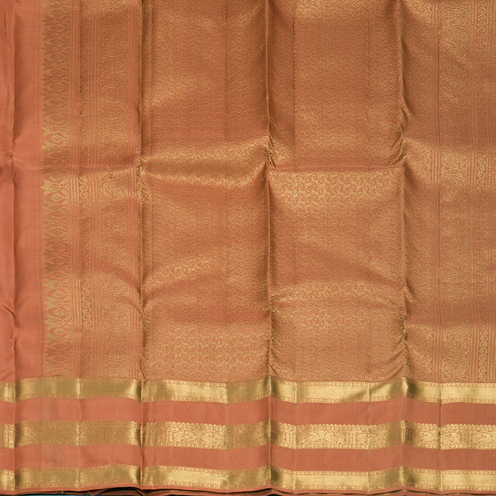 Hayagrivas Handloom Carrot Orange Kanjivaram Silk Saree KBF835H7-5