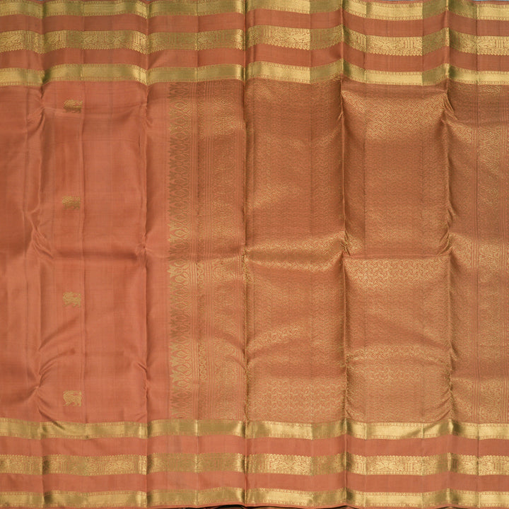Hayagrivas Handloom Carrot Orange Kanjivaram Silk Saree KBF835H7-5