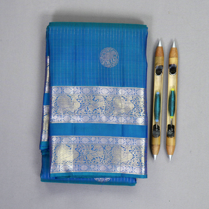 Hayagrivas Handloom Mayilkazhuthu Kanjivaram Silk Saree KBF835H8-1