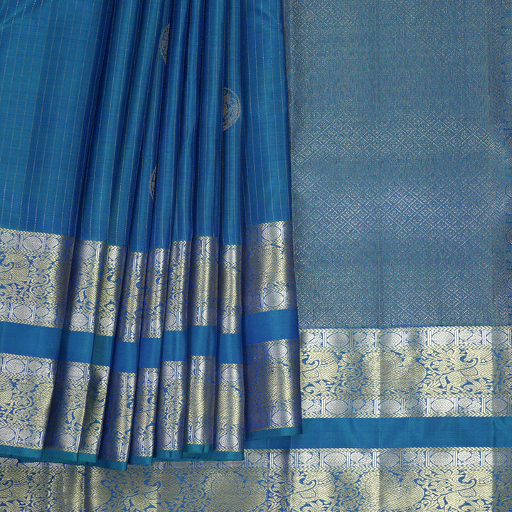 Hayagrivas Handloom Mayilkazhuthu Kanjivaram Silk Saree KBF835H8-1