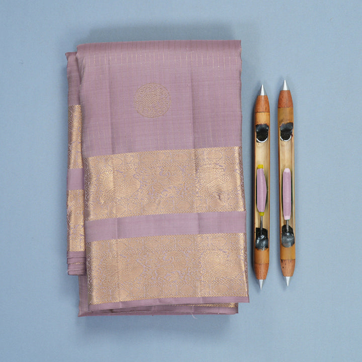 Hayagrivas Handloom Lavender Kanjivaram Silk Saree KBF835H8-2